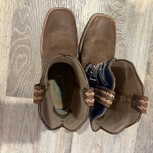Ariat Kids Brown and Blue Cowboy Boots